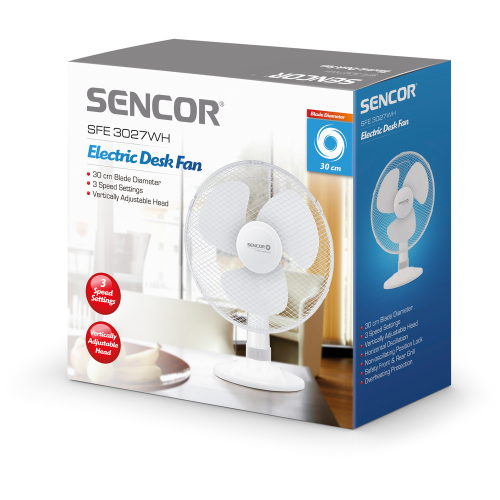 Sencor SFE 3027WH stolní ventilátor