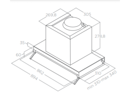 ELICA  BOX IN LX/BL MAT/A/90