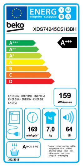 Beko XWUE77265CSH3B + XDS74245CSH3BH