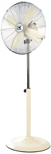 Ventilátor RETRO kovový stojanový KALORIK VT 1020, 40cm, 50W, slonová kost
