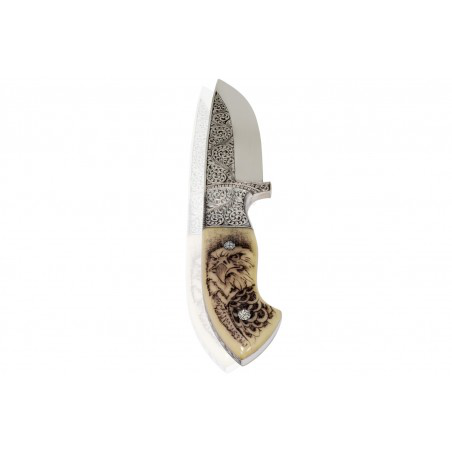 nůž Dellinger D2 Engraver Camel Bone