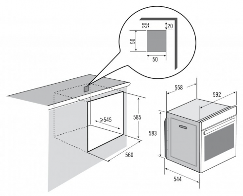 Brandt BXE5532W