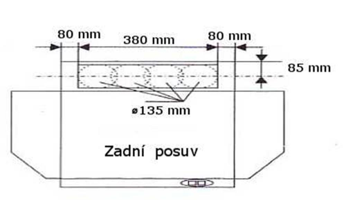 CH Kovo CH100 - 50 cm, zadní