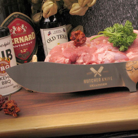nůž řeznický BBQ Dellinger Butcher Poplar D2