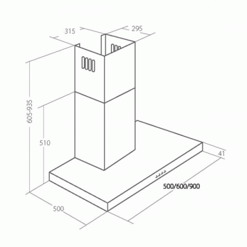 EMPIRE Odsavač par CATA VIP KD 541060 SLIM + DÁLKOVÉ OVLÁDÁNÍ