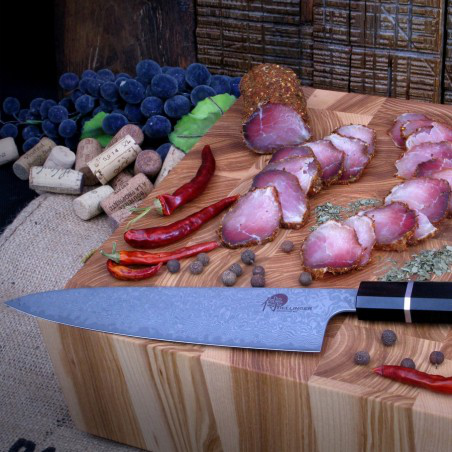 nůž Gyuto / Chef 8,5 Dellinger Octagonal Ebony Wood