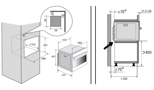 Brandt BKC7154W