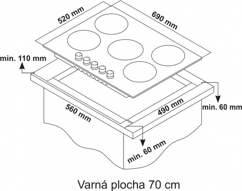 Kluge DESKA PLYNOVÁ KPG7020BG