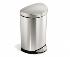 Polti Pedálový odpadkový koš Simplehuman – 10 l, půlkulatý, matná nerez ocel, FPP
