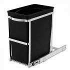 Polti Vestavný odpadkový koš Simplehuman – 30 l, výsuvný, lesklá ocel, plastový kbelík